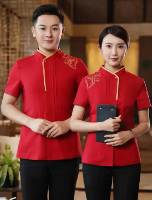 工作服，酒店工作服，紅色酒店工作服，工作服制服